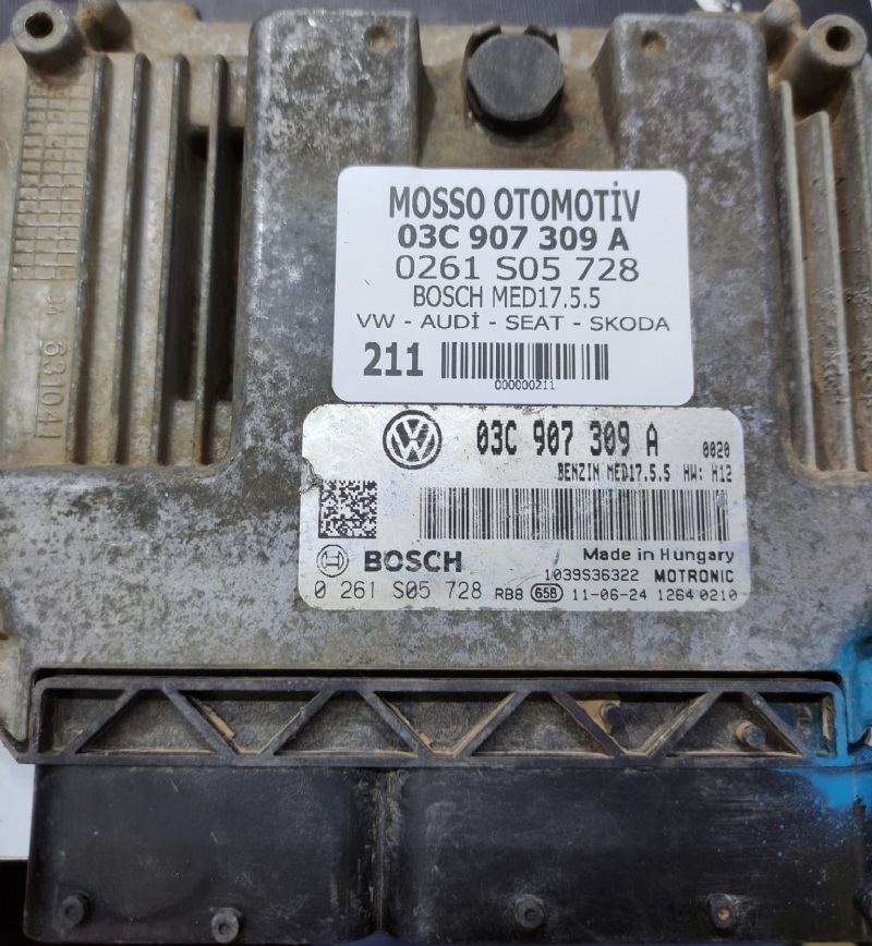 0261S05728 - 03C907309A - VW - AUDİ - SEAT - SKODA MOTOR BEYNİ MED17.5.5 - 0 261 S05 728 - 03C 907 309 A