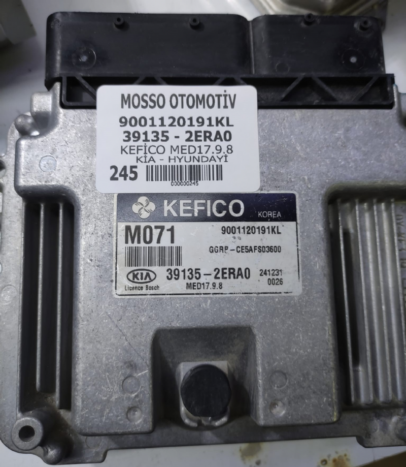 9001120191KL - 39135-2ERA0 - KİA - HYUNDAİ MOTOR BEYNİ KEFİCO MED17.9.8 - 9001120191KL - 39135 - 2ERA0 
