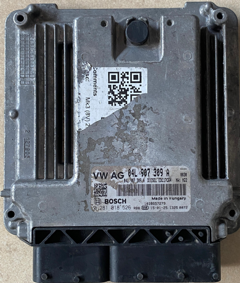 0281018526 VOLSKWAGEN MOTOR BEYNİ EDC17C64 - 04L907309A - 0 281 018 526